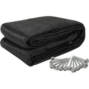 Tenttapijt Zwart 300X300cm Voortent Tapijt - Kampeertapijt -Tent Tapijt - Tenttapijt Caravan - Voortenttapijt - Gronddoek Tent