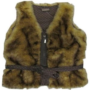 Claire Meisjes Bodywarmer -Licht Bruin - Maat 98