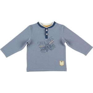 noukie's , t-shirt lange mouw , jongensv ,blauw , free as a bird , 6 jaar 116