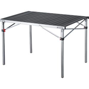 Aluminium campingtafel, oprolbaar, klaptafel voor 4-6 personen, tot 80 kg belastbaar, 107 × 70 × 70 cm