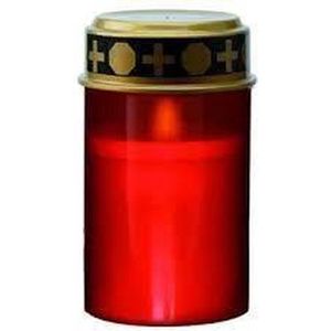 Led kaars - Grafkaars - Herdenkingskaars - Batterij - Rood -verpakt per 2