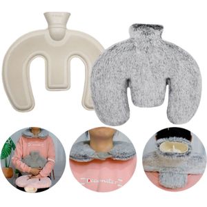Warmwaterkruik voor de herfst/winter - 1 liter inhoud - U-vormige warmwaterkruik - Warmwaterzak - Warmwaterkruik voor de nek - Cadeau voor familie en vrienden - Lekvrije warmwaterkruik - Benodigdheden voor de herfst/winter