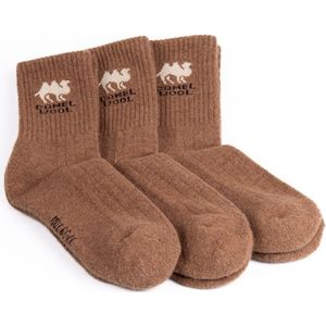 Mongolian Made Wollen Sokken van 100% Kamelenwol – Warme, Zachte & Ademende Heren- en Dames Sokken – Maat 37-48 - Bundel van 3-paar