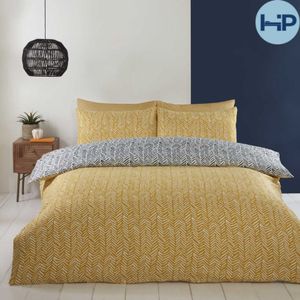 So Soft - Helston - Dekbedovertrek - Geel - 1-persoons - 135x200 cm - Inclusief Kussensloop 50x75 cm