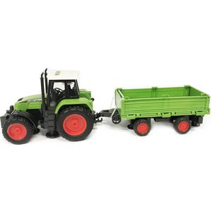 Speelgoed tractor met laadbak - met 3 verschillende geluidsknopjes - Pull&drive - 39CM