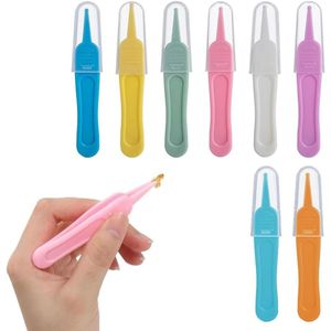 8-delige neuspincet set voor babyverzorging - Kunststof pincet met ronde kop (8 kleuren)