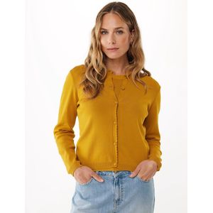 Mexx Knit Cardigan Peony Mustard Yellow Dames - Maat L
