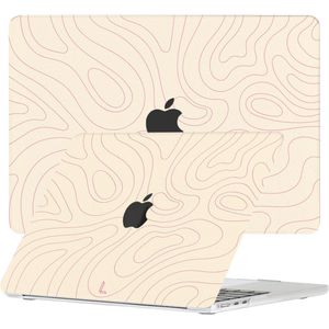 Lunso Geschikt voor MacBook Air 13 inch (2022-2025) cover hoes - case - Pink Mocha