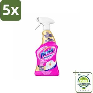 5 x Vanish - Vlekverwijderaar - Spray - Hardnekkige Vlekken - 500 ml - Grootverpakking - Vlekkenverwijderaar - Vlekkenspray - Hardnekkige Vlekken - Wasmiddel - Voorbehandeling