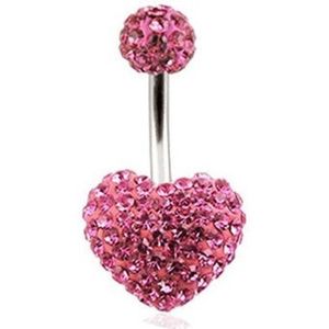 Navel Piercing - Glitter Hartje