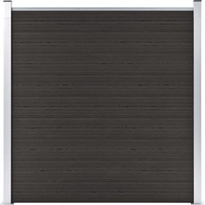 vidaXL - Schuttingpaneel - 180x186 - cm - HKC - zwart