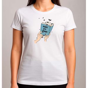 Books are Magic - T Shirt - BookLover - Cute - PositiveVibes - BookAddict - Boekenliefde - Vibes - IkLees - Boekenworm