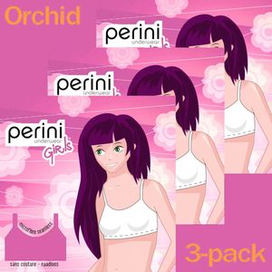 Perini meisjes topjes microvezel - 3-pack - maat 152/164 - roze