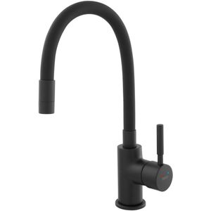 FERRO ZUMBA NERO keukenmengkraan flexibele uitloop, zwart