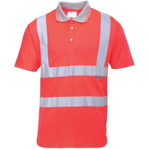 Portwest - Hi-Vis Korte Mouw Polo S477 - Rood - Poloshirt