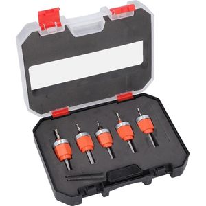 Verzinkboorset met Verstelbare Diepteaanslag - Efficiënte Spaanverwijdering - Taps Toelopende Boren - Diameter 28-32-35-4 Mm - Sleutel voor Hout Metaal .