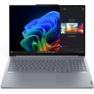 Lenovo ThinkBook 16 G7 QOY Copilot+ PC Qualcomm Snapdragon X1P-42-100 Laptop 40,6 cm (16"") WUXGA 16 GB LPDDR5x-SDRAM 512 GB SSD Wi-Fi 7 (802.11be) Windows 11 Pro Belgisch Grijs