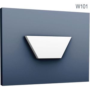 3d muurpaneel Orac Decor W101 MODERN TRAPEZIUM Sierelement modern design wit
