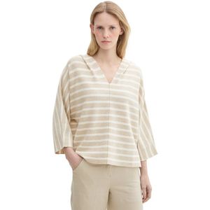 Tom Tailor - Loose Fit - Gebreide Trui - Met Capuchon - Voor Vrouwen