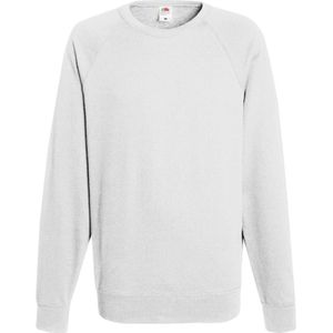 Fruit Of The Loom Heren Lichtgewicht Raglan Sweatshirt (240 GSM) (Wit)