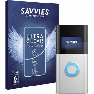 Savvies - Screenprotector voor Ring Video Doorbell 3 Plus - Folie Beschermfolie transparant (6 Stuks)