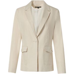 Comma - Linnen Blazer - Effen - Linnenmix - Knoopsluiting - Klepzakken