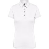 Kariban - K263 - Damespolo - Wit - Korte Mouwen