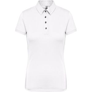 Kariban - K263 - Damespolo - Wit - Korte Mouwen