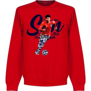 Son Zuid Korea Script Sweater - Rood - 152