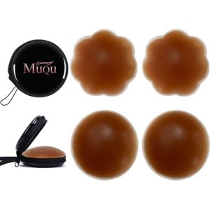 MuQu Tepelcovers - Tepelbedekkers Onzichtbaar - Silicagel Tepelhoedje - Tepel bh - Nipple Covers Herbruikbaar - Set van 2 paar
