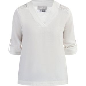 usha - Blusenshirt - V-Ausschnitt - Met Transparante Spitze