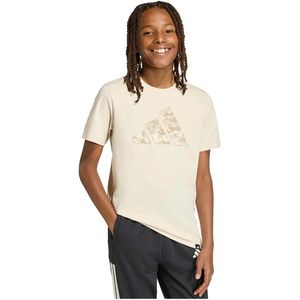 Adidas Camo Graphic T-shirt Met Korte Mouwen Beige 7-8 Years Jongens,Meisjes