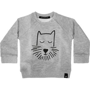 Your Wishes Sweater Puppy Face - Trui - Sweater - Grijs - Jongens & Meisjes - Maat: 62/68
