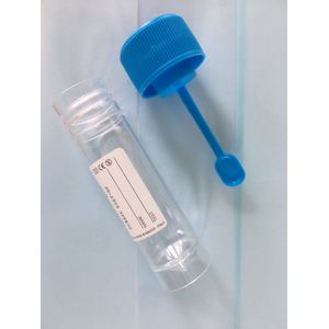 Darm test Ontlasting potje - Faeces beker - Poep Container- Poep Potje met scheplepel aan dop - voor Ontlasting onderzoek en Darm Test - Stevige schroefdop gegarandeerd lekvrij - Darmonderzoek - Onderzoek in laboratorium - Brievenbus-levering