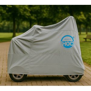 CUHOC Scootmobielhoes Topkwaliteit Waterdichte hoes Scootmobiel Hoes - Zilvergrijs - 170x61x117 - Diamond label met trekkoord - Makkelijke Scootmobielhoes UNIVERSEEL