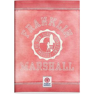 Schrift Franklin Marshall pink A4 gelijnd
