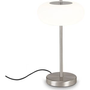 Briloner - VOCO - LED tafellamp - touch- it-functie aan/uit - traploos dimbaar door metalen behuizing aan te raken - incl. kabel 1,6 m - neutraal wit 4000K - IP20 - Ø19,8cm