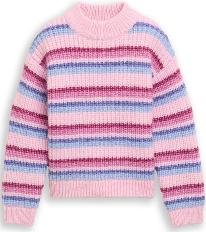 Tom Tailor Cropped gebreide trui met streepmotief