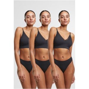 Urban Classics - Rip Tanga 3-Pack - Zwart/Wit - Strings