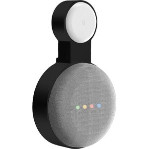 Ibley Houder voor Google Nest Mini zwart - Luidsprekerstandaard - Nest Mini wandhouder stopcontact