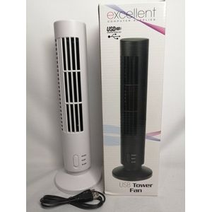 USB Toren Ventilator - 34 cm - Staand -  Wit