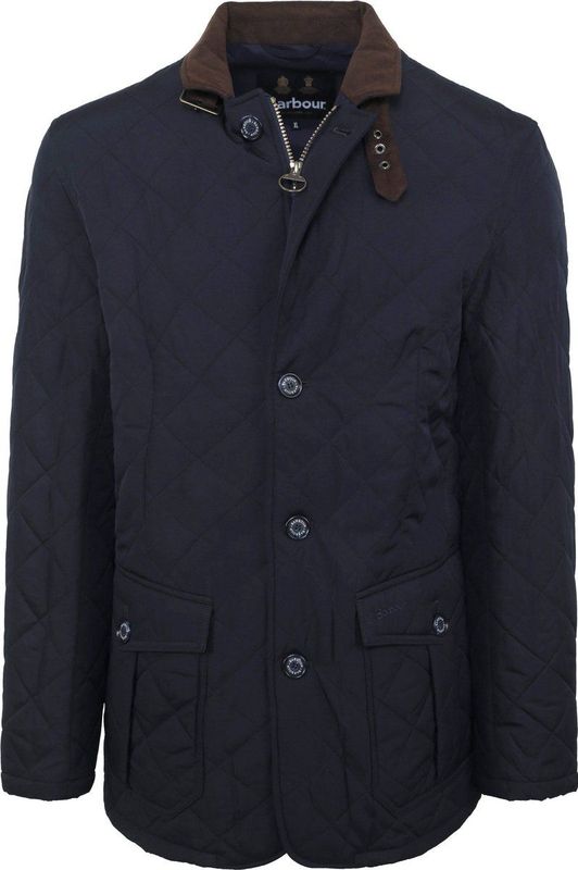 Barbour Jas Quilted Lutz Donkerblauw - Maat XXL - Heren - Gewatteerde jas