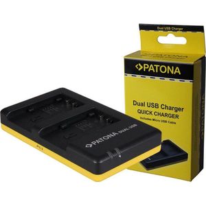 Patona USB Dual Quick Charger voor accu Panasonic VW-VBK180