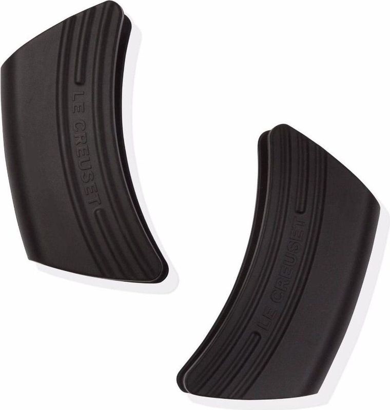 Le Creuset Handvatten - Ebbenzwart - Siliconen - 12 x 6 cm - 2 stuks