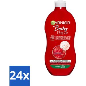 24 x Garnier - Body - Bodylotion - Repair - Herstellend & Hydraterend - 400 ml - Herstellende Bodylotion - Intensieve Hydratatie - Droge Huid - 24 Uur Hydratatie - Ahuornsap