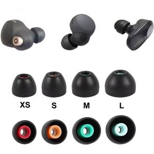 CHPN - Siliconen dopjes geschikt voor Sony in-ear koptelefoon - Zwart - 4 paar - 4 maten - Vervangende dopjes voor Sony in ear koptelefoon