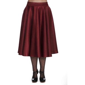 Banned - Hazel Satin Sparkle Rok - L - Rood