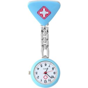 Fako® - Verpleegstershorloge - Zusterhorloge - Verpleegster Horloge - Driehoek - Lichtblauw
