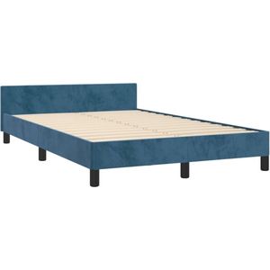 vidaXL-Bedframe-met-hoofdbord-fluweel-donkerblauw-120x190-cm