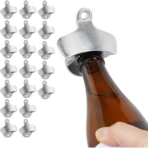Relaxdays 20x flesopener muur - bieropener - set - wand flesopener - flessenopener